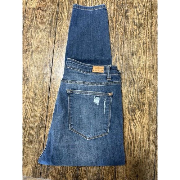 Judy Blue Women Buffalo Plaid Patch skinny fit jeans Distressed 1XL Stretch - Picture 3 of 4